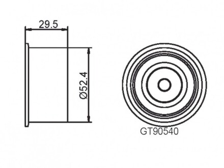 Фото 4 - Обводной ролик ремня ГРМ GMB GT90540