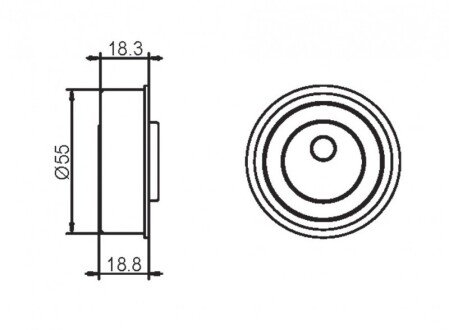 Фото 4 - Натяжний ролик ременя ГРМ GMB GT90700