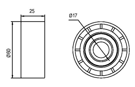 Фото 4 - Ролик ременя приводного GMB GTA0010