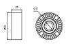 Ролик приводного ремня натяжной Ford Focus II-III, Mondeo IV, Mazda 2/3, Citroen C3/C4/C5/DS, Volvo, - (1229540, 30731765, 5751H6) GMB GTA0020 (фото 4)