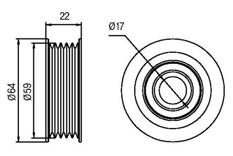 Фото 4 - Ролик ременя приводного GMB GTA0070