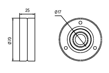 Фото 4 - Ролик ременя приводного GMB GTA0090