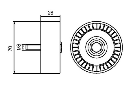 Фото 5 - Ролик ременя приводного GMB GTA0110