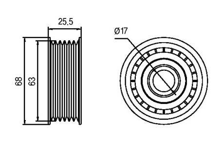Фото 4 - Ролик ременя приводного GMB GTA0150