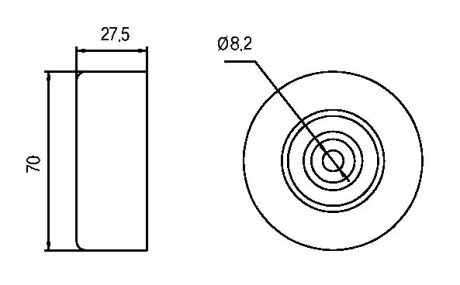 Фото 4 - Ролик ременя приводного GMB GTA0190