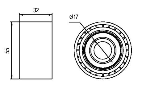 Фото 4 - Обводной ролик ремня ГРМ GMB GTA0280