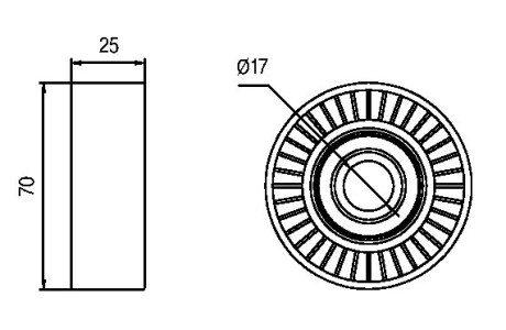 Фото 4 - Ролик ременя приводного GMB GTA0290