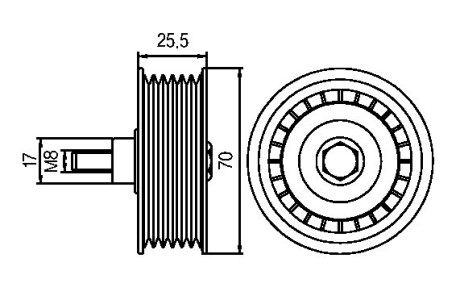 Фото 5 - Ролик ременя приводного GMB GTA0310
