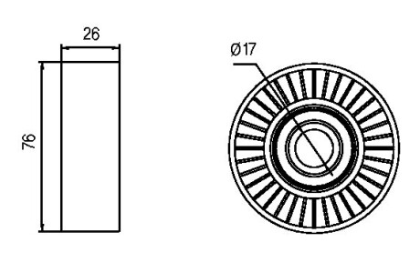 Фото 4 - Ролик ременя приводного GMB GTA0330