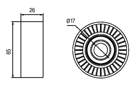 Фото 4 - Ролик ремня приводного GMB GTA0370