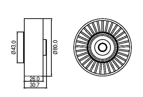 Фото 4 - Ролик ременя приводного GMB GTA0380