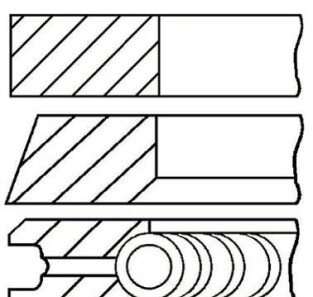 Комплект поршневых колец - GOETZE 08-103007-00