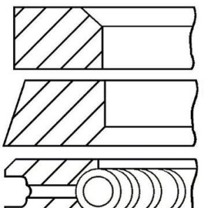 Комплект поршневых колец - (275330, 076198157, 271538) GOETZE 08-109811-00