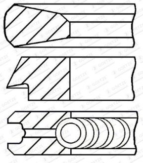 Фото 2 - Кольца поршневые GOETZE 08-119800-00 (0811980000)