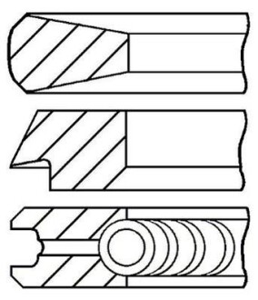 Комплект поршневых колец - GOETZE 08-121800-00