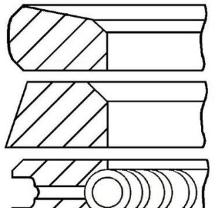 Комплект поршневых колец - GOETZE 08-123721-00