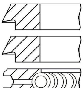 Комплект поршневых колец - GOETZE 08-140500-00