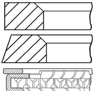 Комплект поршневых колец - GOETZE 08-154206-00
