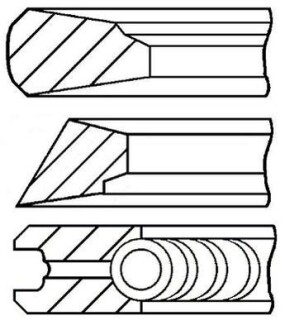 Поршневі кільця (114 STD 3,5-3-231) CASE AG CHEM A-2800, 1703, 1803, 004, 1804, 1844 AGCO R42, R62 CASE IH 1660, 2577, 721, 821, 240, 255, 270 FORD 9282 HYUNDAI 25, 760, R280LC, R290LC - ((3802429, 3800912, 4089644)) GOETZE 0815560010