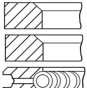 Комплект поршневых колец - GOETZE 08-170707-10