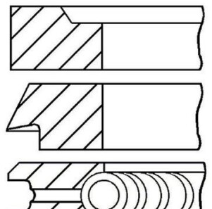 Комплект кілець поршневих з 3 шт. - GOETZE 08-183000-00