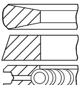 Комплект поршневых колец - GOETZE 08-215208-10