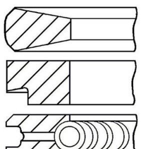 Комплект поршневых колец - GOETZE 08-244500-00