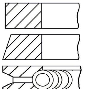 Комплект поршневых колец - GOETZE 08-247600-00
