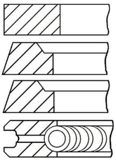 Комплект поршневих кілець - GOETZE 0832200000