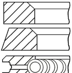 Комплект поршневых колец - GOETZE 08-322400-00