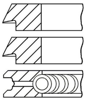 Комплект поршневых колец - GOETZE 08-325400-00