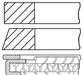Ringsets single cylinder - GOETZE 08-374407-00