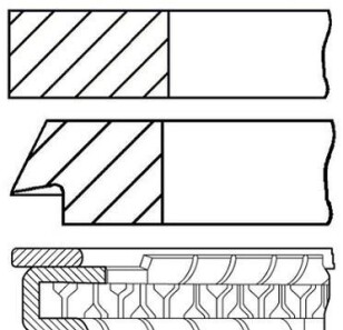 Комплект поршневых колец - GOETZE 08-408500-00