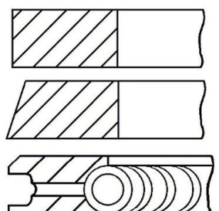 Комплект поршневых колец - GOETZE 08-425200-00