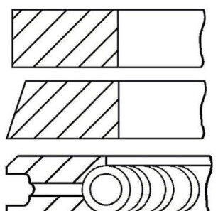 Комплект кілець на поршень - GOETZE 08-435706-00