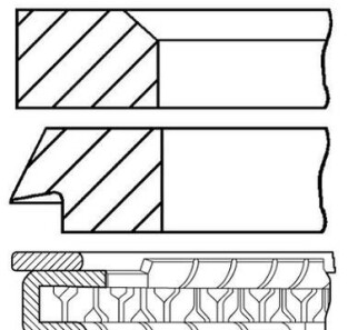 Pierњcienie tјok 08-445800-00 81/1-1.2-2.8 std honda civic 1,6 1,8 97-00 - GOETZE 0844580000
