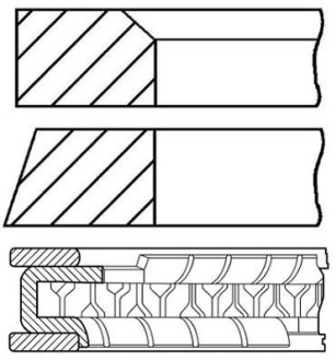 Кільця поршневі - GOETZE 08-447200-00