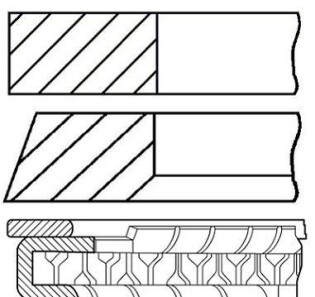 Комплект кілець на поршень - GOETZE 08-450007-10