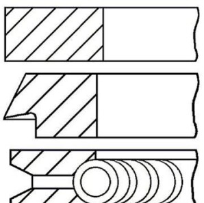 Комплект поршневых колец - GOETZE 08-502100-00