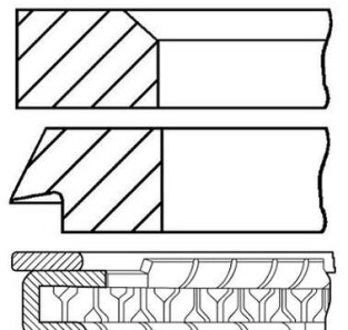 Комплект поршневых колец - GOETZE 08-784207-00