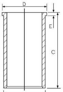 Гильза цилиндра - GOETZE 14-024160-00