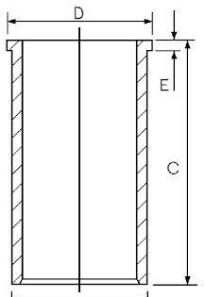 Гильза цилиндра - GOETZE 14-024670-00