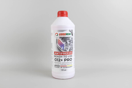 Антифриз G12+ RED (червоний) -38°C готовий (1.5L) (GERMANY) - GOODREM R38G12PLUS-015
