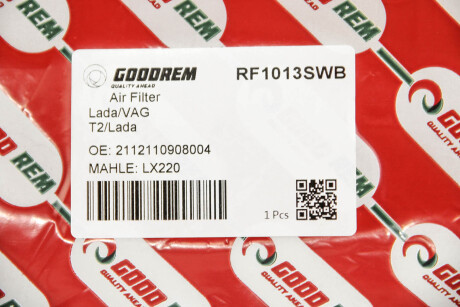 Фото 3 - Повітряний фільтр GOODREM RF1013SWB