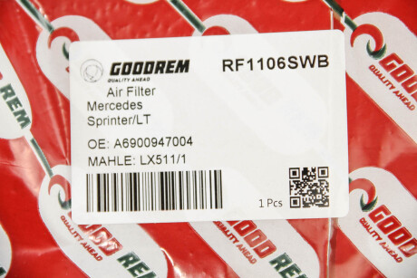Фото 3 - Повітряний фільтр GOODREM RF1106SWB
