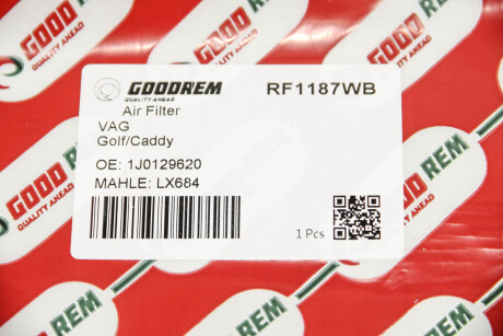 Фото 3 - Повітряний фільтр GOODREM RF1187WB