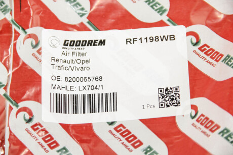 Фото 3 - Повітряний фільтр GOODREM RF1198WB