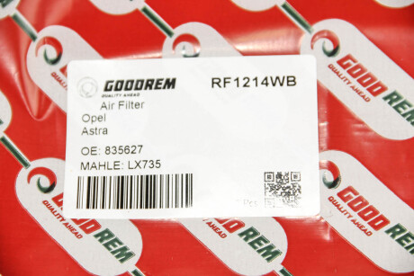 Фото 3 - Воздушный фильтр GOODREM RF1214WB
