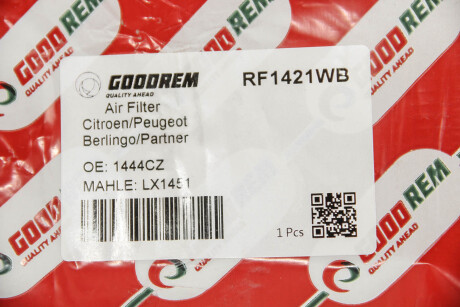 Фото 3 - Повітряний фільтр GOODREM RF1421WB