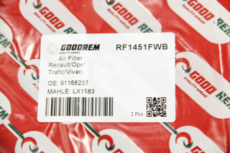 Фото 3 - Повітряний фільтр GOODREM RF1451FWB